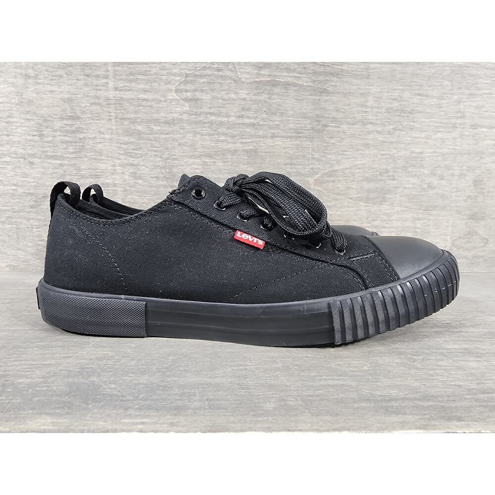 Levis Anikin Black Canvas Shoes Size 10.5 Mens